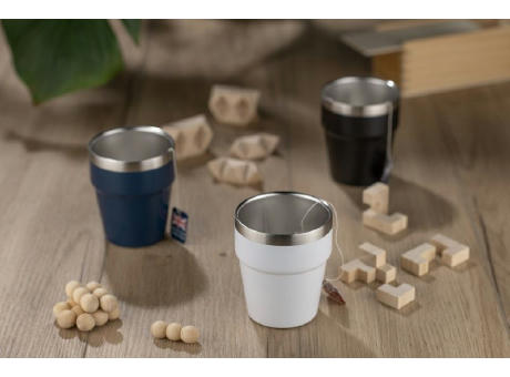 Becher aus recyceltem Edelstahl MAKEL 300 ml