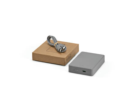 Hooke Powerbank aus rABS mit 10.000 mAh. Magnetisches Laden