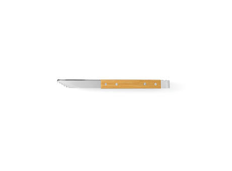 Turner Barbecue-Set aus Bambus. Mit Etui, Zange, Gabel und Spatel