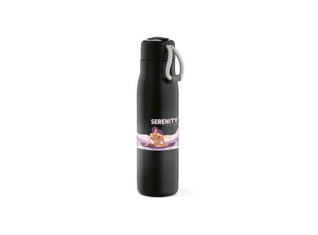 Lena Trinkflasche recy.Edelstahl, 570 ml. Mit Tragegriff aus rPET