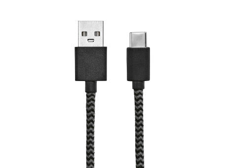 Leibniz Kabel aus rPET. 1 m. USB-C auf USB-A. Schnellladefunktion