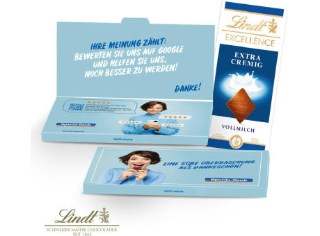 Grußkarte mit Schokoladentafel von Lindt Excellence