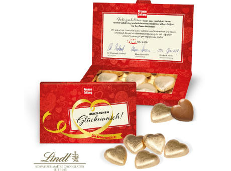 Präsentbox "Business" mit Lindt Schokoherzen