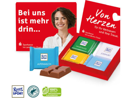 Grußkarte mit Ritter SPORT Schokolade