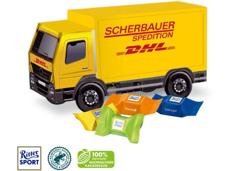 3D Präsent "LKW" mit Ritter SPORT Schokowürfel