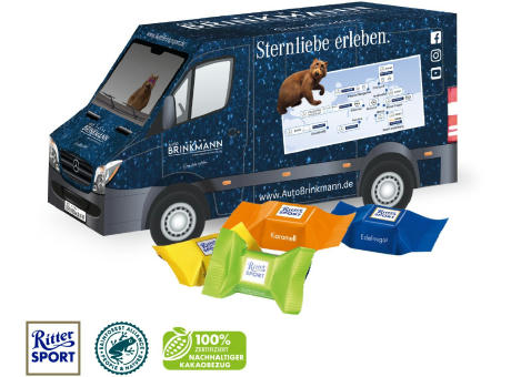 3D Präsent "Transporter" mit Ritter SPORT Schokowürfel