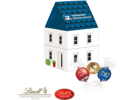 3D Präsent "Haus" mit Lindt Lindor Pralinés