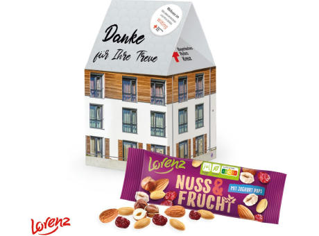 3D Präsent "Haus" mit Lorenz Nuss & Frucht