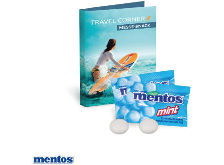 Werbe-Klappkarte mit Mentos Mint 2er