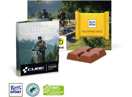 Werbe-Klappkarte mit Ritter SPORT Mini