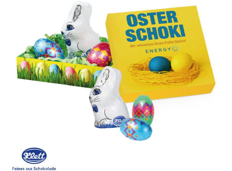 Kleines Osternest mit Klett Schokolade