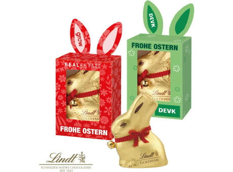 Lindt Goldhase in Werbekartonage, 50 g