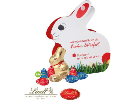 Werbe-Hase mit Schokoladenmischung von Lindt