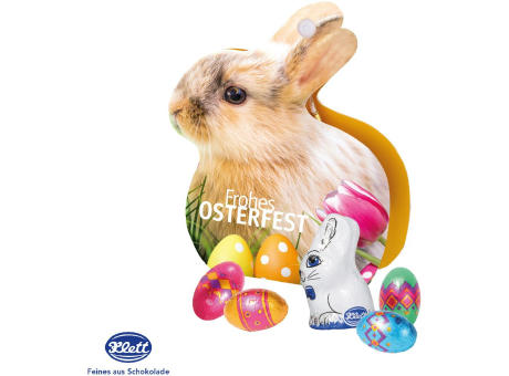 Werbe-Hase mit Schokoladenmischung von Klett