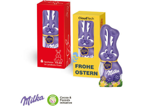 Milka Schmunzelhase in der Werbebox, 15 g