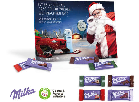 Tisch-Adventskalender mit Milka Schokolade