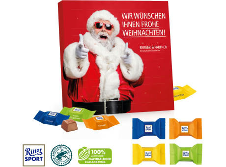Tisch-Adventskalender mit Ritter SPORT Schokowürfel