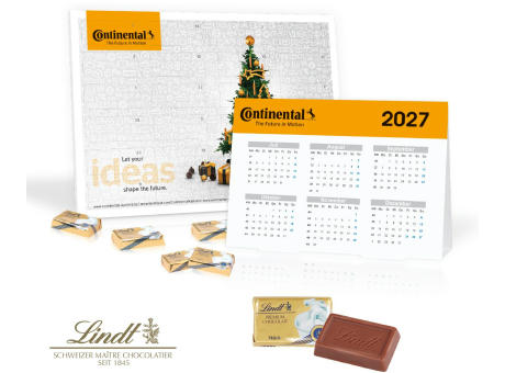 „2 in 1“ Marken-Adventskalender Lindt Schokolade mit Jahresplaner