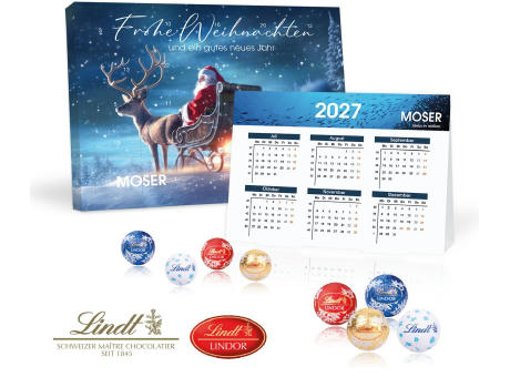 „2 in 1“ Marken-Adventskalender Lindt Lindor Minis mit Jahresplaner