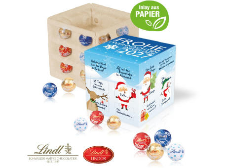 Adventskalender Lindt "Cube" mit Papier-Inlay