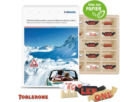Adventskalender mit TOBLERONE gemischt, Inlay aus Papier