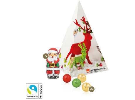Präsent "Weihnachtsbaum" mit Fairtrade® Schokolade