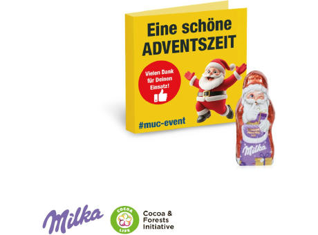 Werbe-Klappkarte mit Weihnachtsmann von Milka