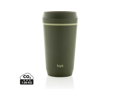 Topl-Becher aus rec. Kunststoff mit 360-Grad-Deckel 354ml