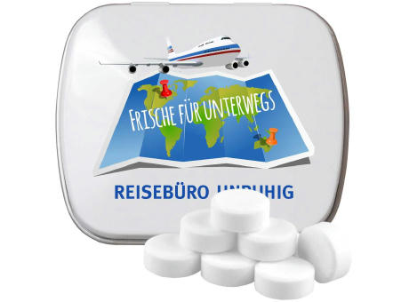 Pfefferminz Drops zuckerfrei, ca. 20g, Mintdose weiß