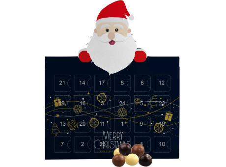Knusperkugeln-Mix, ca. 50g, Adventskalender Mini Weihnachtsmann