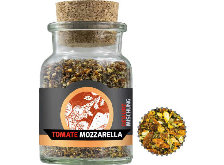 Gewürzmischung Tomate-Mozzarella, ca. 50g, Korkenglas