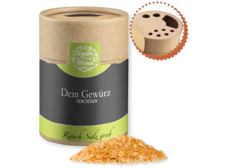 Gewürzmischung Rauch-Salz grob, ca. 130g, Kraftpapierstreuer Midi
