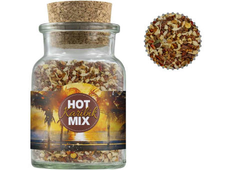 Gewürzmischung HOT Karibik Mix, ca. 60g, Korkenglas