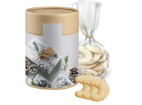 Vanillekipferl, ca. 100g, Beutel in Kraftpapierdose Maxi