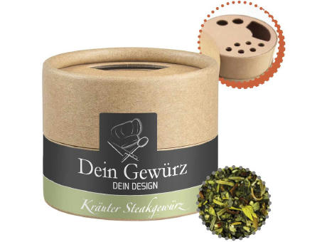 Gewürzmischung Kräuter-Steakgewürz, ca. 25g, Kraftpapierstreuer Mini