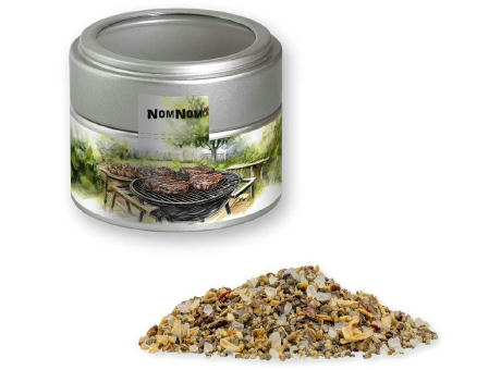 Gewürzmischung Kräuter-Steakgewürz, ca. 35g, Metalldose Mini mit Sichtfenster silber