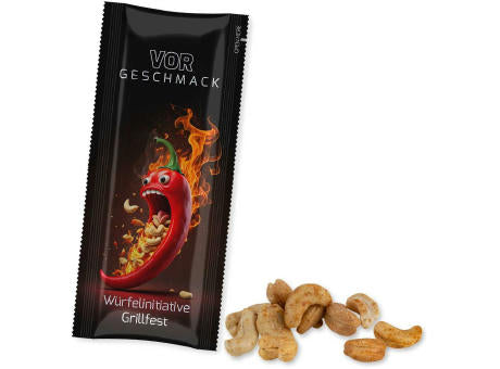 Cashewkerne geröstet gesalzen mit Chili, ca. 30g, Snack Stick