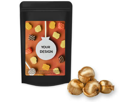 Goldnüsse Bonbons, ca. 80g, Standbeutel Midi schwarz