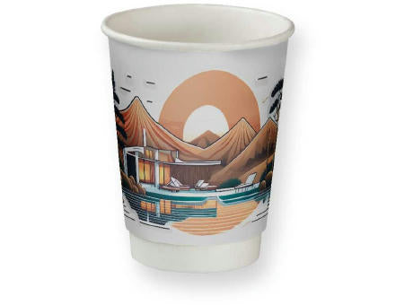 Doppelwandige Pappbecher, 200ml, Doppelwandige Becher Midi