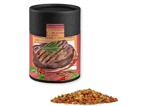Gewürzmischung Steak Pfeffer, ca. 75g, Kraftpapierdose Midi schwarz