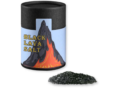 Gewürzmischung Black Lava Salz, ca. 135g, Kraftpapierdose Midi schwarz