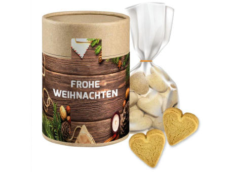 Butter-Herzen, ca. 100g, Beutel in Kraftpapierdose Maxi
