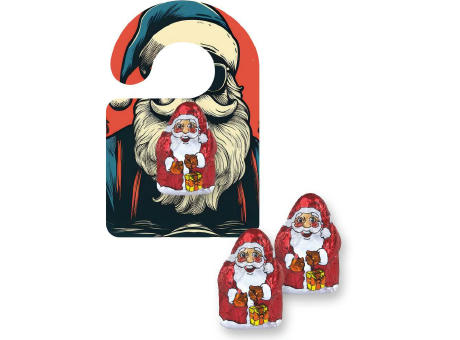 Mini Schoko-Weihnachtsmänner, ca. 7g, Flyer Mini Hänger