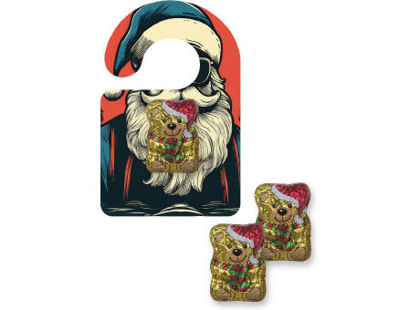 Schoko-Weihnachtsbärchen, ca. 7g, Flyer Mini Hänger