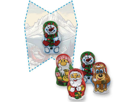 Schoko-Weihnachts Mix, ca. 7g, Flyer Mini eigene Form
