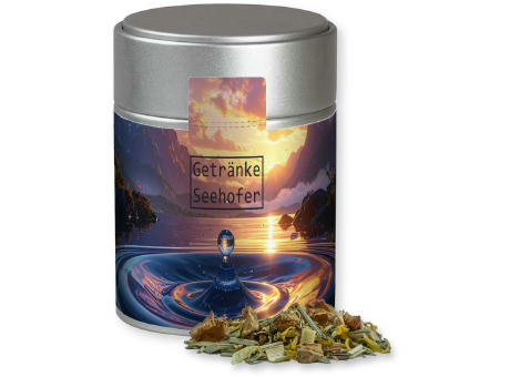 Kräutertee Seelenwohl, ca. 30g, Metalldose Midi silber