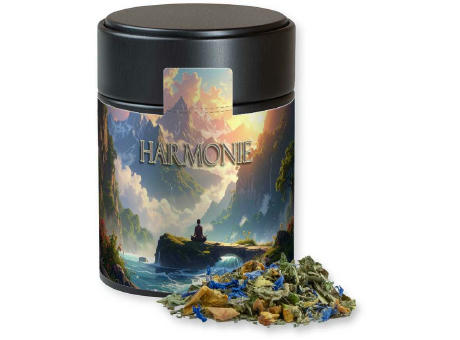 Kräutertee Harmonie, ca. 35g, Metalldose Midi schwarz