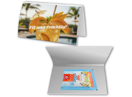 Beuteltee Cold Brew - frio Sport Vital Mango-Orange, ca. 4,5g, Werbekarte A6 gefaltet