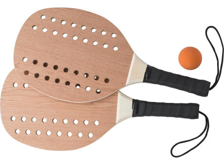 Tennisset aus Rosenholz Sergio
