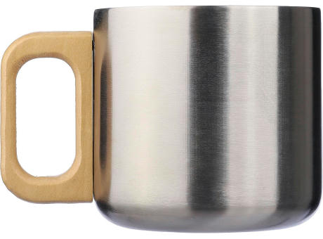 Becher Dwight | Recycelter Edelstahl | Holzgriff | 400 ml